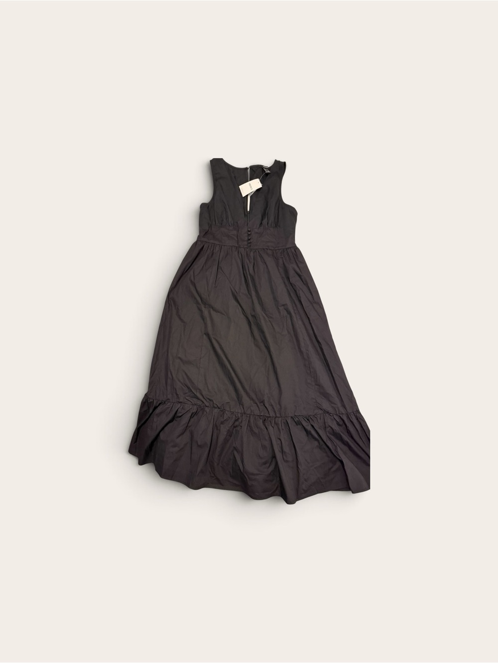 Forever 21 Black Sleeveless Maxi Dress with Ruffle Hem Detail